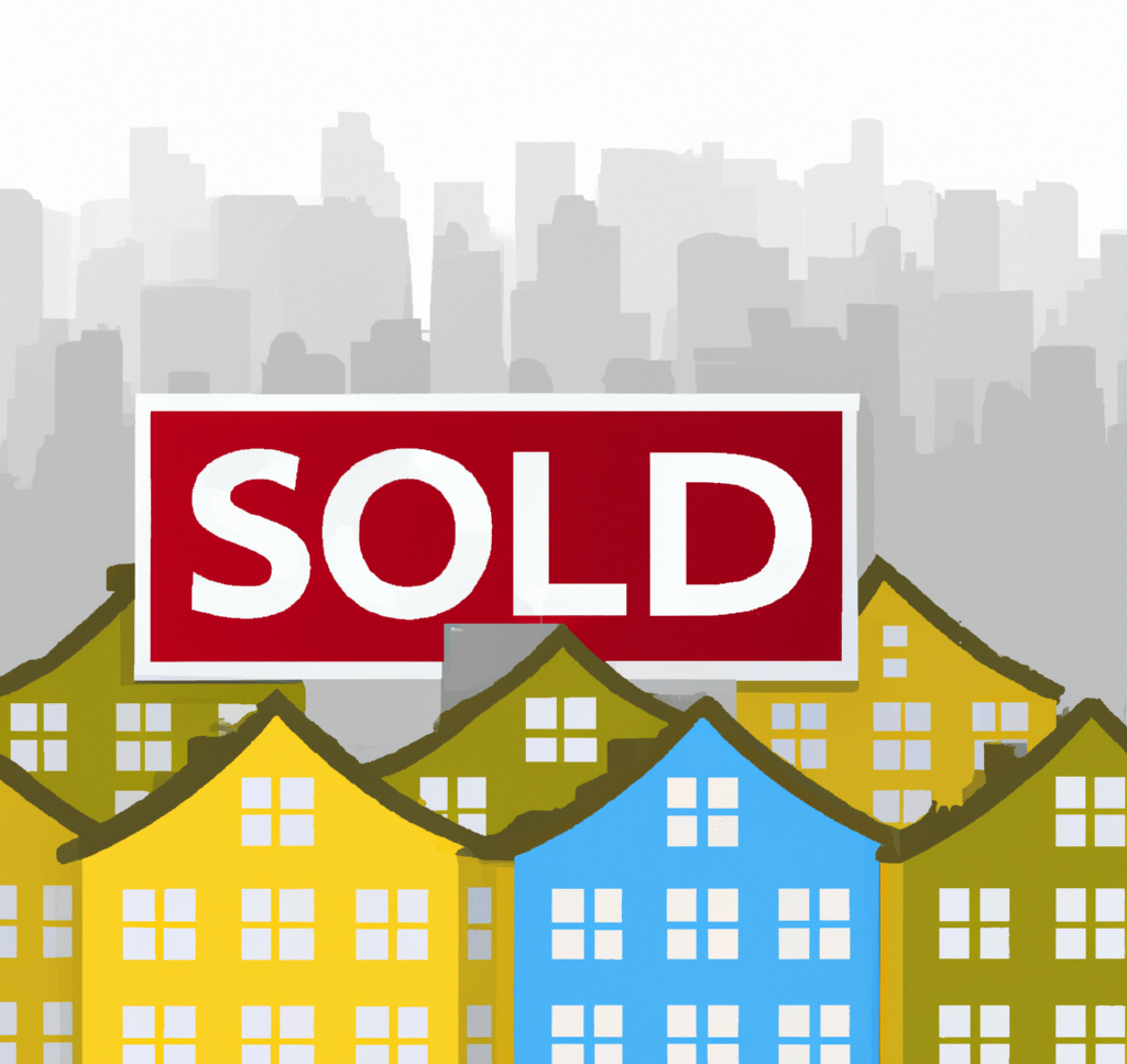 sold sign above houses